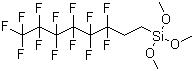 CAS # 85857-16-5, 1H,1H,2H,2H-Perfluorooctyltrimethoxysilane, Trimethoxy(3,3,4,4,5,5,6,6,7,7,8,8,8-tridecafluorooctyl)silane