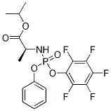 N-[(S)-(2,3,4,5,6-pentafluorophenoxy)phenoxyphosphinyl]-L-alanine 1-Methylethyl ester Structure