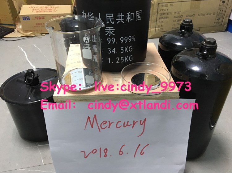 Mercury 99.999% CAS No.7439-97-6 Quicksilver Hydrargyrum mercury Mercury Skype: live:cindy_9973