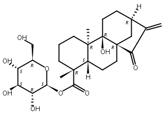 对映-9-羟基-15-氧代-16-贝壳杉烯-19-酸 beta-D-吡喃葡萄糖酯