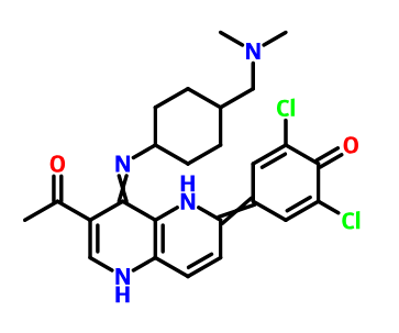 1-[6-(3,5-二氯-4-羟基苯基)-4-[[反式-4-[(二甲基氨基)甲基]环己基]氨基]-1,5-萘啶-3-基]-乙酮