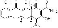 CAS # 808-26-4, Sancycline, (4S,4aS,5aR,12aS)-4-(Dimethylamino)-1,4,4a,5,5a,6,11,12a-octahydro-3,10,12,12a-tetrahydroxy-1,11-dioxo-2-naphthacenecarboxamide