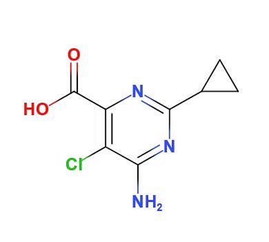 6-氨基-5-氯-2-环丙基嘧啶-4-羧酸