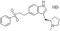 CAS 登录号：177834-92-3, 依来曲普坦氢溴酸盐, 来曲普坦氢溴酸盐, 依利曲坦氢溴酸盐, (R)-3-[(1-甲基-2-吡咯烷基)甲基]-5-[2-(苯磺酰)乙基]-1H-吲哚氢溴酸盐