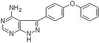 CAS 登录号：330786-24-8, 3-(4-苯氧基苯基)-1H-吡唑并[3,4-d]嘧啶-4-胺