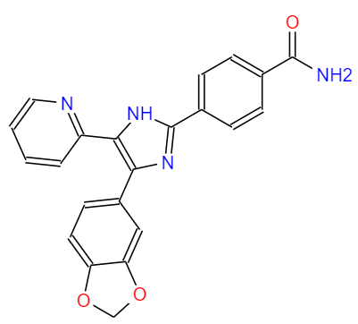 4-[4-(1,3-苯并二唑-5-基)-5-(2-吡啶基)-1H-咪唑-2-基]-苯酰胺水合物