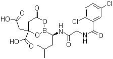 CAS 登录号：1201902-80-8, 4-羧基-2-[(1R)-1-[[2-[(2,5-二氯苯甲酰基)氨基]乙酰基]氨基]-3-甲基丁基]-6-氧代-1,3,2-二氧硼杂环己-4-乙酸