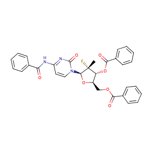 (2'R)-N-苯甲酰基-2'-脱氧-2'-氟-2'-甲基胞苷- 3',5'-二苯甲酸酯