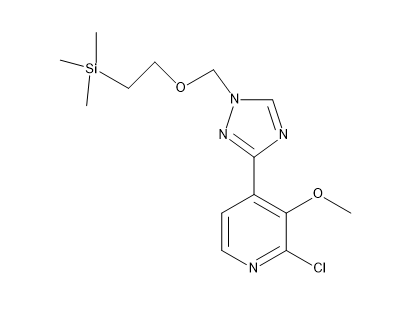 2-chloro-3-methoxy-4-(1-((2-(trimethylsilyl)ethoxy)methyl)-1H-1,2,4-triazol-3-yl)pyridine