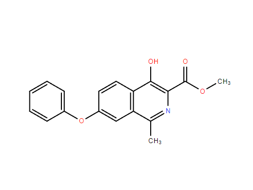 1-甲基-4-羟基-7-苯氧基异喹啉-3-甲酸甲酯1421312-34-6