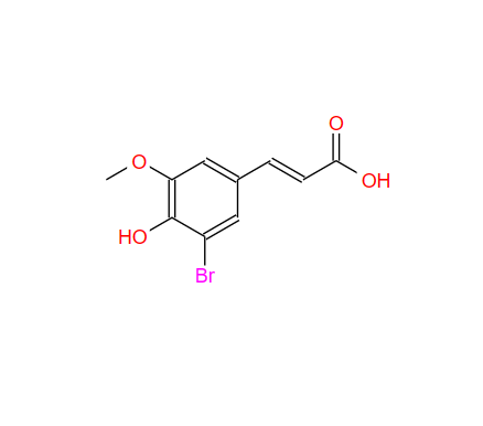 3-溴-4-羟基-5-甲氧基苯丙烯酸