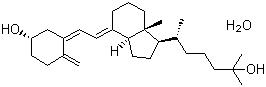CAS 登录号：63283-36-3, 骨化二醇, 25-羟维生素 D3 一水合物, (5Z,7E)-9,10-开环胆甾-5,7,10(19)-三烯-3b,25-二醇一水合物