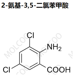 2-氨基-3,5-二氯苯甲酸 	2789-92-6  C7H5Cl2NO2 
