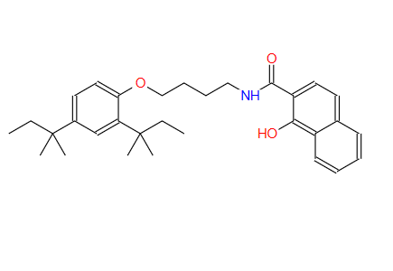 32180-75-9；	N-[4-(2,4-二叔戊基苯氧基)丁基]-1-羟基-2-萘甲酰胺