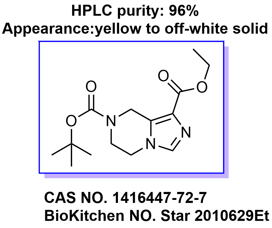 7-叔丁基1-乙基5,6-二氢咪唑并[1,5-a]吡嗪-1,7(8H)-二羧酸酯  1416447-72-7