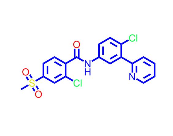 2-氯-N-[4-氯-3-(2-吡啶基)苯基]-4-(甲磺酰基)苯甲酰胺879085-55-9