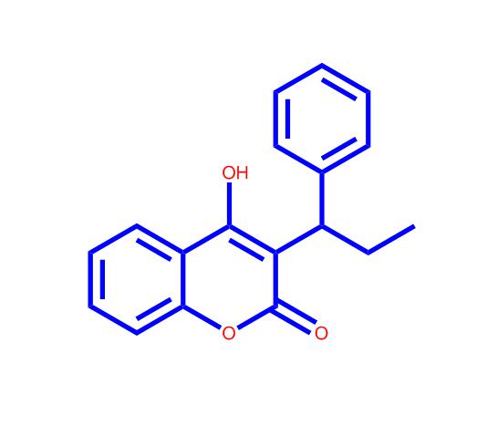 4-羟基-3-(1-苯基丙基)-2H-苯并吡喃-2-酮435-97-2