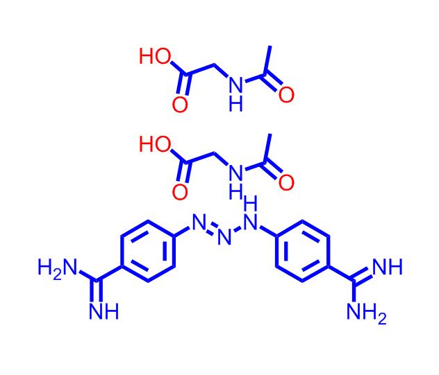 4,4'-(三氮杂-1-烯-1,3-二基)二苯并亚胺二乙酰基甘氨酸盐（三氮脒）908-54-3