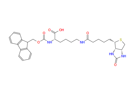 146987-10-2;N-FMOC-N'-生物素-L-赖氨酸;FMOC-LYS(BIOTIN)-OH