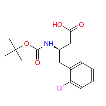 218608-93-6；BOC-(R)-3-氨基-4-(2-氯苯基)-丁酸；BOC-(R)-3-AMINO-4-(2-CHLORO-PHENYL)-BUTYRIC ACID