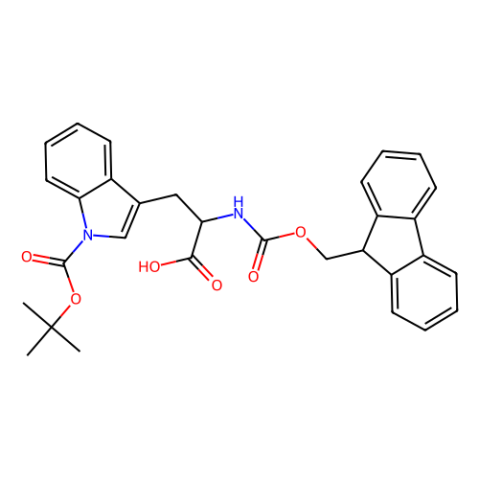 aladdin 阿拉丁 F118432 N-alpha-芴甲氧羰基-N-in-叔丁氧羰基-D-色氨酸 163619-04-3 97%