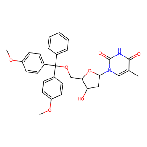 aladdin 阿拉丁 O117684 5′-O-(4,4′-二甲氧基三苯甲基)胸苷 40615-39-2 98%