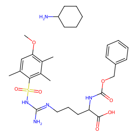 aladdin 阿拉丁 Z116907 N-苄氧羰基-N'-(4-甲氧基-2,3,6-三甲基苯磺酰基)-L-精氨酸环己胺盐 80745-09-1 98%