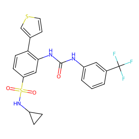 aladdin 阿拉丁 A124933 N-环丙基-4-(3-噻吩基)-3-[[[[3-(三氟甲基)苯基]氨基]羰基]氨基]-苯磺酰胺 1432660-47-3 ≥98%
