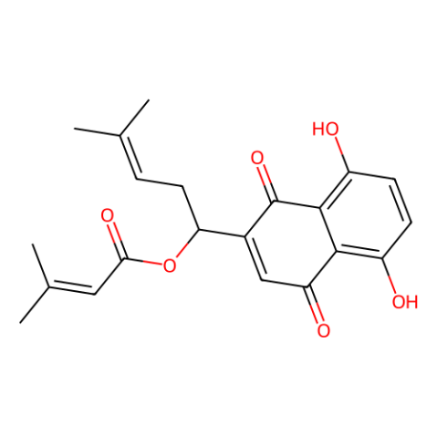 aladdin 阿拉丁 B138549 (β,β-二甲基丙烯酰基)紫草素 24502-79-2 >90.0%(HPLC)