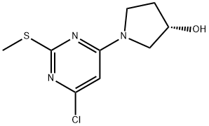 (S)-1-(6-Chloro-2-methylsulfanyl-pyrimidin-4-yl)-pyrrolidin-3-ol 구조식 이미지