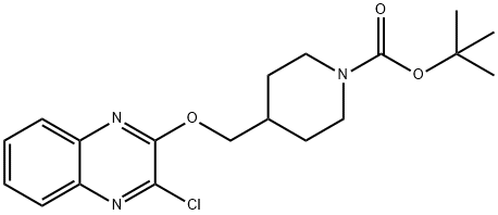 4-(3-Chloro-quinoxalin-2-yloxymethyl)-piperidine-1-carboxylic acid tert-butyl ester Structure