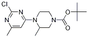 4-(2-Chloro-6-methyl-pyrimidin-4-yl)-3-methyl-piperazine-1-carboxylic acid tert-butyl ester 구조식 이미지