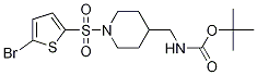 [1-(5-Bromo-thiophene-2-sulfonyl)-piperidin-4-ylmethyl]-carbamic acid tert-butyl ester 구조식 이미지