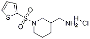 C-[1-(Thiophene-2-sulfonyl)-piperidin-3-yl]-methylamine hydrochloride 구조식 이미지