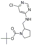 2-[(6-Chloro-pyrimidin-4-ylamino)-methyl]-pyrrolidine-1-carboxylic acid tert-butyl ester 구조식 이미지