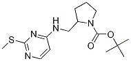 2-[(2-Methylsulfanyl-pyrimidin-4-ylamino)-methyl]-pyrrolidine-1-carboxylic acid tert-butyl ester 구조식 이미지