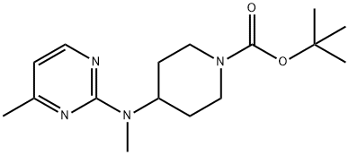 4-[Methyl-(4-methyl-pyrimidin-2-yl)-amino]-piperidine-1-carboxylic acid tert-butyl ester Structure