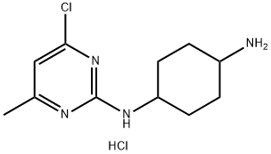 N-(4-Chloro-6-methyl-pyrimidin-2-yl)-cyclohexane-1,4-diamine hydrochloride 구조식 이미지