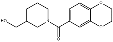 (2,3-Dihydro-benzo[1,4]dioxin-6-yl)-(3-hydroxyMethyl-piperidin-1-yl)-Methanone 구조식 이미지