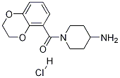 (4-AMino-piperidin-1-yl)-(2,3-dihydro-benzo[1,4]dioxin-5-yl)-Methanone hydrochloride Structure