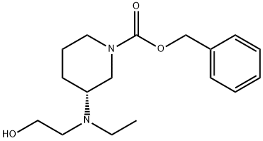 (R)-3-[Ethyl-(2-hydroxy-ethyl)-aMino]-piperidine-1-carboxylic acid benzyl ester 구조식 이미지