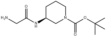 (S)-3-(2-AMino-acetylaMino)-piperidine-1-carboxylic acid tert-butyl ester 구조식 이미지