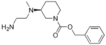 (S)-3-[(2-AMino-ethyl)-Methyl-aMino]-piperidine-1-carboxylic acid benzyl ester 구조식 이미지