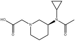 [(S)-3-(Acetyl-cyclopropyl-aMino)-piperidin-1-yl]-acetic acid 구조식 이미지