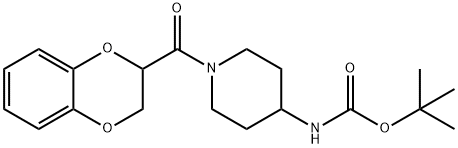 [1-(2,3-Dihydro-benzo[1,4]dioxine-2-carbonyl)-piperidin-4-yl]-carbaMic acid tert-butyl ester Structure