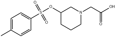 [3-(Toluene-4-sulfonyloxy)-piperidin-1-yl]-acetic acid Structure