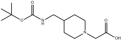 [4-(tert-ButoxycarbonylaMino-Methyl)-piperidin-1-yl]-acetic acid Structure