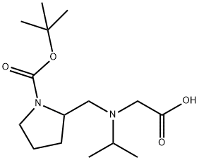 2-[(CarboxyMethyl-isopropyl-aMino)-Methyl]-pyrrolidine-1-carboxylic acid tert-butyl ester Structure