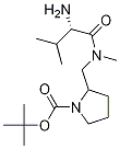 2-{[((S)-2-AMino-3-Methyl-butyryl)-Methyl-aMino]-Methyl}-pyrrolidine-1-carboxylic acid tert-butyl ester 구조식 이미지