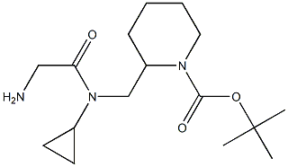 2-{[(2-AMino-acetyl)-cyclopropyl-aMino]-Methyl}-piperidine-1-carboxylic acid tert-butyl ester Structure